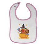 Cloth Bibs for Babies Turkey in Pumpkin Thanksgiving Holidays Characters Others - Cute Rascals