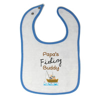 Cloth Bibs for Babies Papa's Fishing Buddy Dad Father's Day Baby Accessories - Cute Rascals