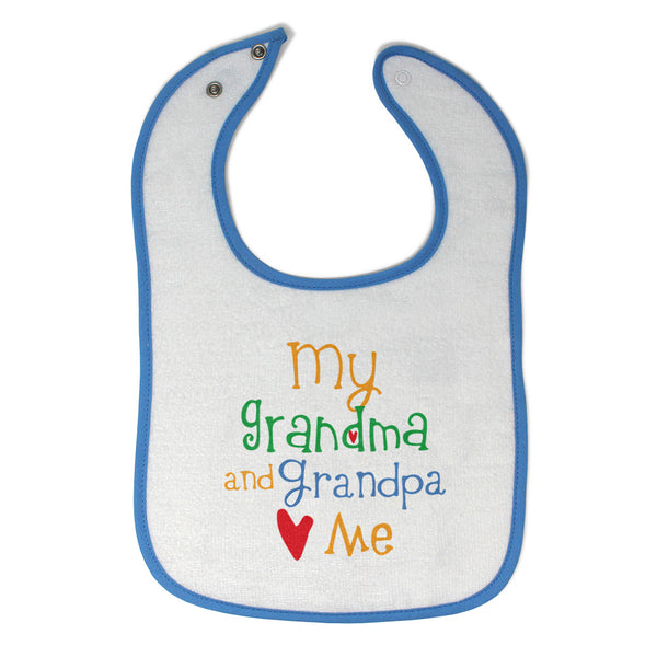 Cloth Bibs for Babies My Grandpa and Grandma Loves Me Grandparents Cotton - Cute Rascals