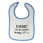 Cloth Bibs for Babies Usmc My Grandfather Is My Hero Grandpa Grandfather Cotton - Cute Rascals