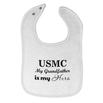 Cloth Bibs for Babies Usmc My Grandfather Is My Hero Grandpa Grandfather Cotton - Cute Rascals