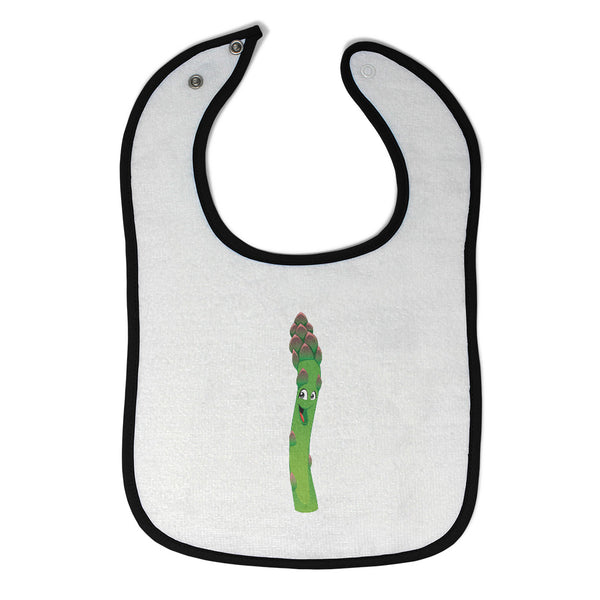 Cloth Bibs for Babies Asparagus with Face Food & Beverage Vegetables Cotton - Cute Rascals