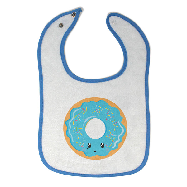 Cloth Bibs for Babies Blue Donuts Eyes Food and Beverages Desserts Cotton - Cute Rascals