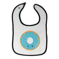 Cloth Bibs for Babies Blue Donuts Eyes Food and Beverages Desserts Cotton - Cute Rascals