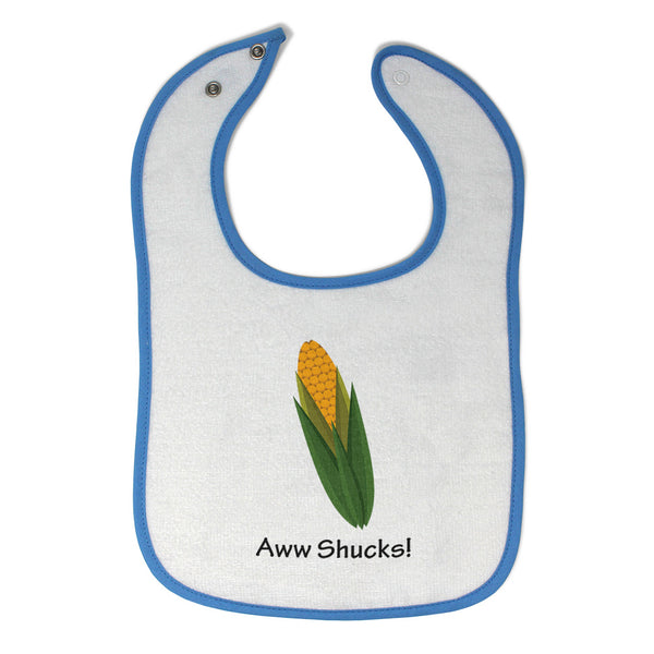 Cloth Bibs for Babies Aww Shucks! Corn on The Cob Funny Humor Baby Accessories - Cute Rascals