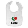 Cloth Bibs for Babies I Love Pasta Italia Map Food & Beverage Others Cotton