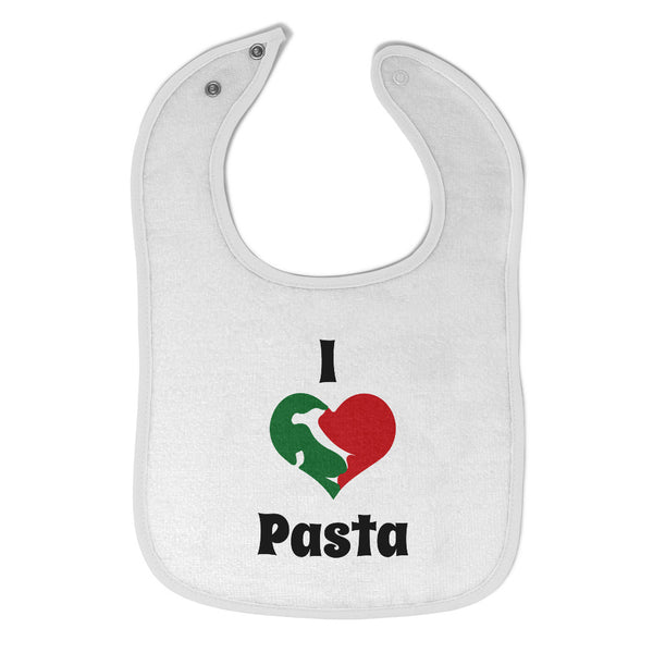 Cloth Bibs for Babies I Love Pasta Italia Map Food & Beverage Others Cotton - Cute Rascals