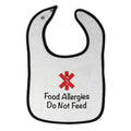 Cloth Bibs for Babies Food Allergies Do Not Feed Funny Humor Baby Accessories