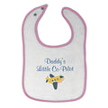 Cloth Bibs for Babies Daddy's Little Co-Pilot Dad Father's Day Western Cotton