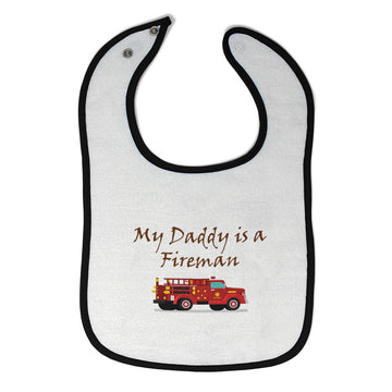 Cloth Bibs for Babies My Daddy Is A Fireman Firefighter Dad Father's Day Cotton