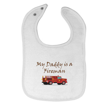 Cloth Bibs for Babies My Daddy Is A Fireman Firefighter Dad Father's Day Cotton