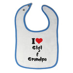 Cloth Bibs for Babies I Love My Gigi and Grandpa Grandparents Baby Accessories - Cute Rascals