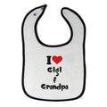 Cloth Bibs for Babies I Love My Gigi and Grandpa Grandparents Baby Accessories