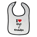Cloth Bibs for Babies I Love My Gigi and Grandpa Grandparents Baby Accessories - Cute Rascals