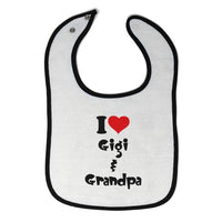 Cloth Bibs for Babies I Love My Gigi and Grandpa Grandparents Baby Accessories - Cute Rascals