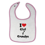 Cloth Bibs for Babies I Love My Gigi and Grandpa Grandparents Baby Accessories - Cute Rascals
