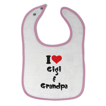 Cloth Bibs for Babies I Love My Gigi and Grandpa Grandparents Baby Accessories