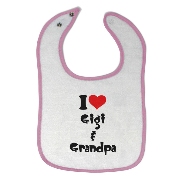 Cloth Bibs for Babies I Love My Gigi and Grandpa Grandparents Baby Accessories - Cute Rascals