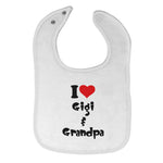 Cloth Bibs for Babies I Love My Gigi and Grandpa Grandparents Baby Accessories - Cute Rascals