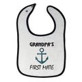 Cloth Bibs for Babies Grandpa's First Mate Grandpa Grandfather Baby Accessories