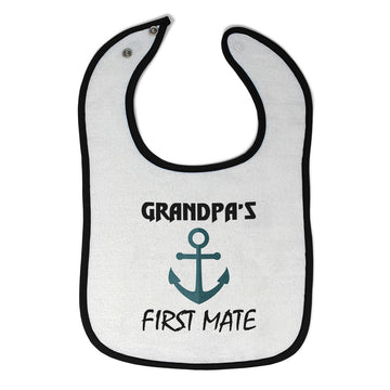 Cloth Bibs for Babies Grandpa's First Mate Grandpa Grandfather Baby Accessories