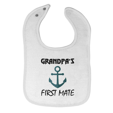 Cloth Bibs for Babies Grandpa's First Mate Grandpa Grandfather Baby Accessories