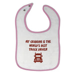 Cloth Bibs for Babies My Grandpa Is The World's Best Truck Driver Grandfather - Cute Rascals
