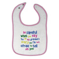 Cloth Bibs for Babies Careful Say Me My Grandma's Crazy Funny Style B Cotton