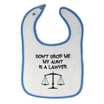 Cloth Bibs for Babies Don'T Drop Me My Aunt Is A Lawyer Baby Accessories Cotton - Cute Rascals