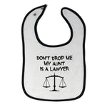 Cloth Bibs for Babies Don'T Drop Me My Aunt Is A Lawyer Baby Accessories Cotton - Cute Rascals