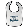 Cloth Bibs for Babies Hand Picked for Earth by My Great Grandpa in Heaven Cotton