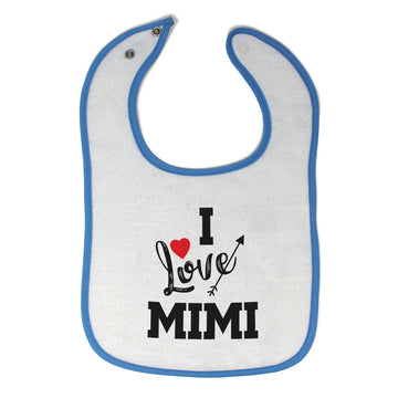 Cloth Bibs for Babies I Love Mimi Grandma Grandmother Baby Accessories Cotton