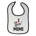 Cloth Bibs for Babies I Love Mimi Grandma Grandmother Baby Accessories Cotton