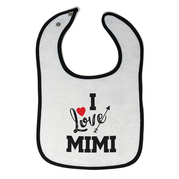 Cloth Bibs for Babies I Love Mimi Grandma Grandmother Baby Accessories Cotton