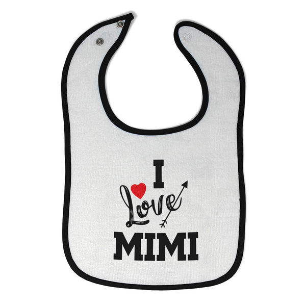 Cloth Bibs for Babies I Love Mimi Grandma Grandmother Baby Accessories Cotton - Cute Rascals