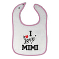 Cloth Bibs for Babies I Love Mimi Grandma Grandmother Baby Accessories Cotton