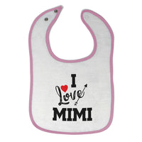 Cloth Bibs for Babies I Love Mimi Grandma Grandmother Baby Accessories Cotton - Cute Rascals