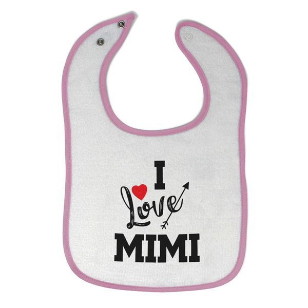 Cloth Bibs for Babies I Love Mimi Grandma Grandmother Baby Accessories Cotton - Cute Rascals