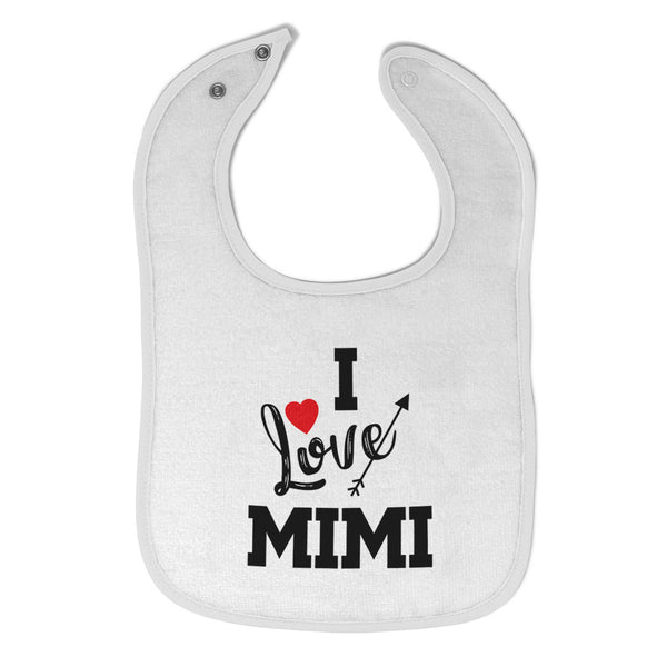 Cloth Bibs for Babies I Love Mimi Grandma Grandmother Baby Accessories Cotton - Cute Rascals