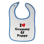 Cloth Bibs for Babies I Love My Grammy and Pappy Grandparents Baby Accessories - Cute Rascals