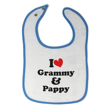 Cloth Bibs for Babies I Love My Grammy and Pappy Grandparents Baby Accessories