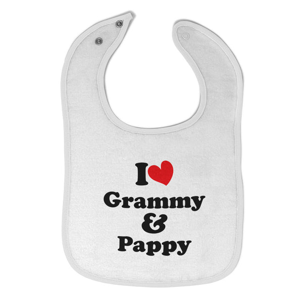 Cloth Bibs for Babies I Love My Grammy and Pappy Grandparents Baby Accessories - Cute Rascals