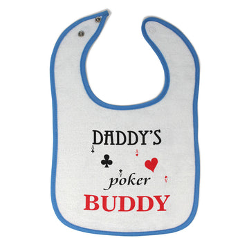 Cloth Bibs for Babies Daddy's Poker Buddy Dad Father's Day Gamer Cotton