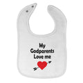 Cloth Bibs for Babies My Godparents Love Me A Baby Accessories Cotton