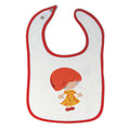 Baby Girl Bibs Girl in Large Red Head Girly Others Burp Cloths Contrast Trim