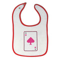 Baby Girl Bibs Ace Spade Girly Others Burp Cloths Contrast Trim Cotton