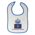 Baby Boy Bibs Guam, Chamorro Prince Crown Countries Burp Cloths Contrast Trim