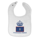 Baby Boy Bibs Guam, Chamorro Prince Crown Countries Burp Cloths Contrast Trim - Cute Rascals