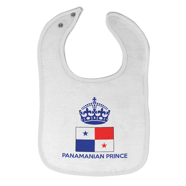Baby Boy Bibs Panamanian Prince Crown Countries Burp Cloths Contrast Trim Cotton - Cute Rascals