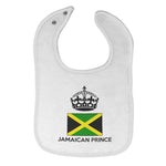 Baby Boy Bibs Jamaican Prince Crown Countries Burp Cloths Contrast Trim Cotton - Cute Rascals